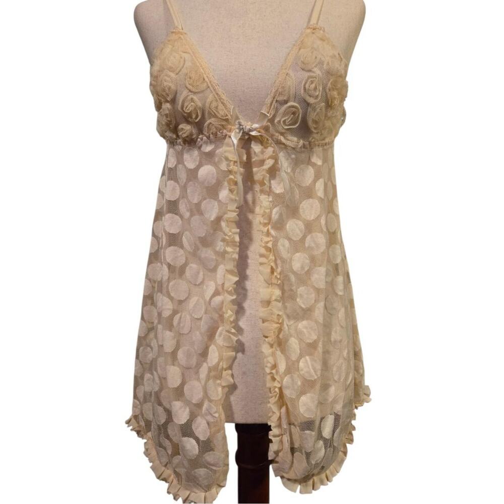 Adorable y2k babydoll mesh top